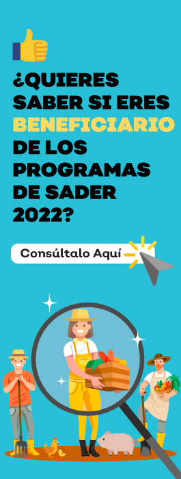 Imagen de banner sobre beneficiarios SADER 2022